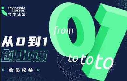地表课堂《从0到1创业课》培训课程，专业创业团队内部资讯分享-副业网