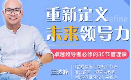 王达峰《重新定义未来领导力》卓越领导者必修的30节管理课-副业网