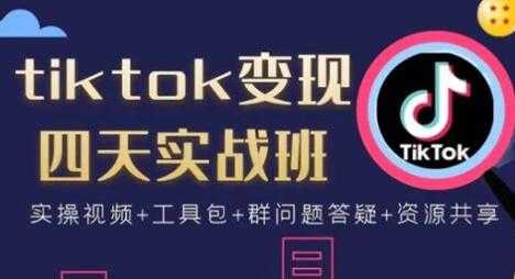tiktok变现四天实战班视频：连怼技术+矩阵玩法赚,单账号月入2000美金-副业网