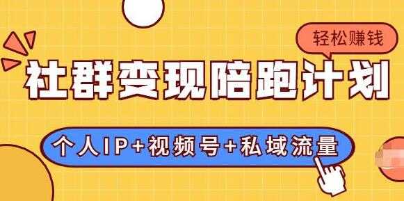 社群变现计划：建立“个人IP+视频号+私域流量”的社群商业模式轻松赚钱-副业网