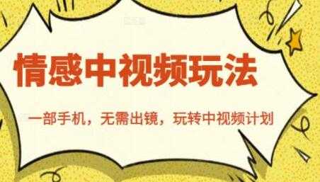 北北《情感中视频玩法》一部手机，无需出镜，玩转中视频计划-副业网