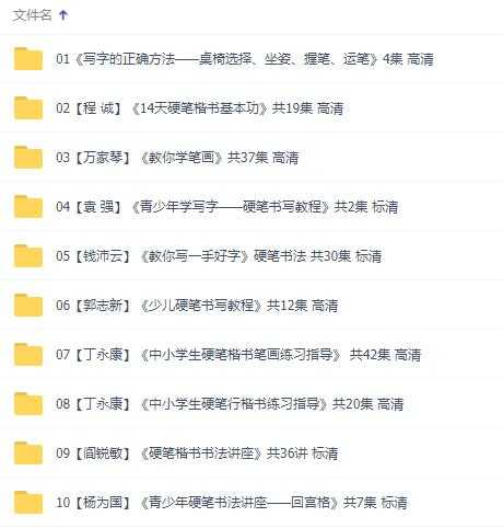 硬笔书法讲座，硬笔书法教程视频教学20套-副业网