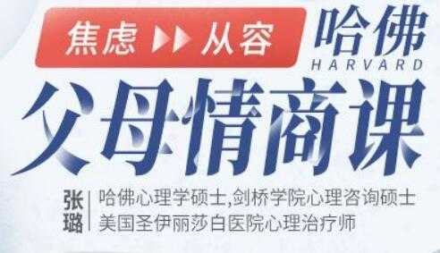 张璐《哈佛 父母情商课》从焦虑到从容，不吼不叫养出好孩子-副业网