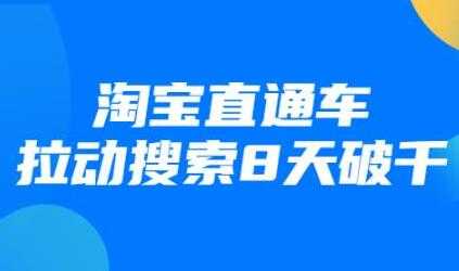 最新淘宝直通车拉动搜索8天破千培训课程视频-副业网