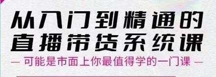大播汇《从入门到精通的直播带货系统课》四大导师，带你玩转抖音直播带货-副业网