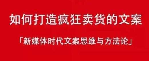 新媒体时代《如何打造疯狂卖货文案》文案思维与方法论-副业网