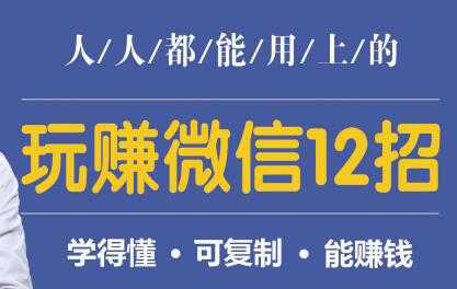 微信营销，人人都能用上的，玩赚微信12招，学得懂，能赚钱-副业网