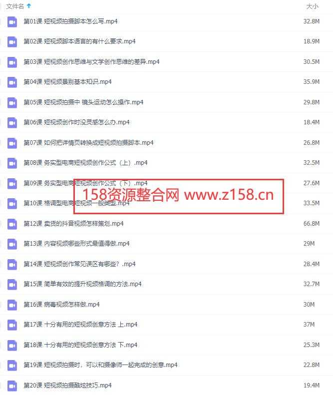 短视频运营，短视频拍摄，创作，策划视频教程-副业网
