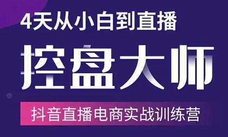 抖音直播电商带货培训课程：4天从小白到直播操盘大师，单场直播破百万-副业网