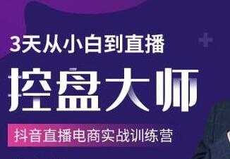 抖音直播电商实战训练营培训课程，3天从小白到直播控盘大师-副业网