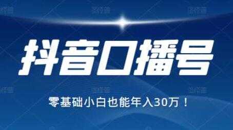 抖音最赚钱的口播号项目，零基础小白也能保底年入30万-副业网
