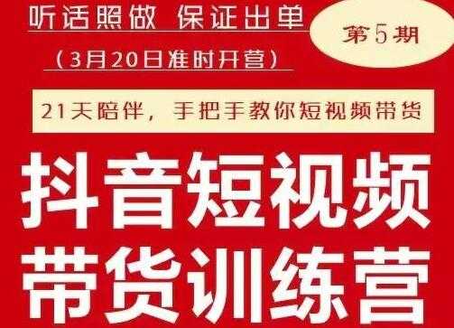 李鲆《抖音短‬视频带货练训‬营第五期》听照话‬做，保证出单-副业网