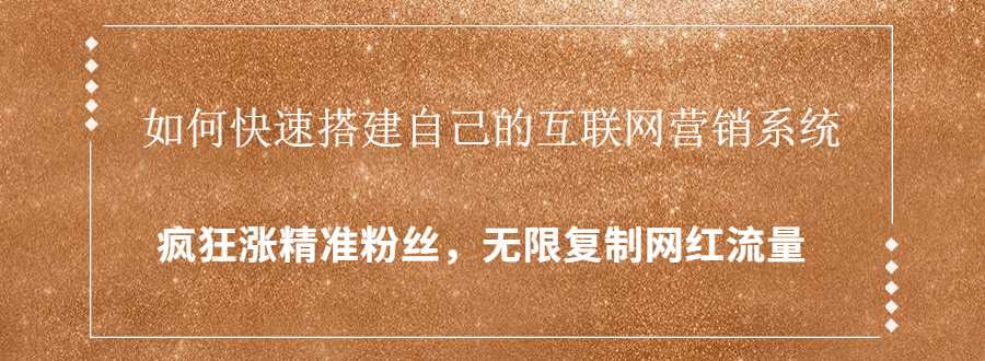 封神学员特训营：快速搭建自己的互联网营销系统，疯狂涨精准粉丝，无限复制网红流量-副业网