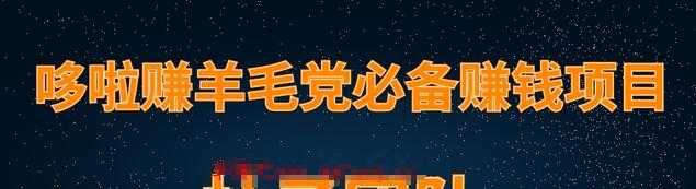 羊毛党必备兼职项目，哆啦赚轻松日入200+-副业网