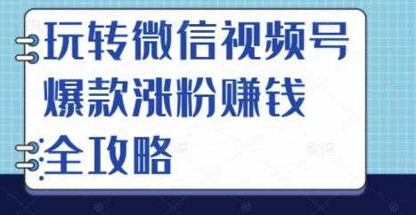 玩转微信视频号爆款涨粉赚钱全攻略，让你快速抓住流量风口，收获红利财富-副业网