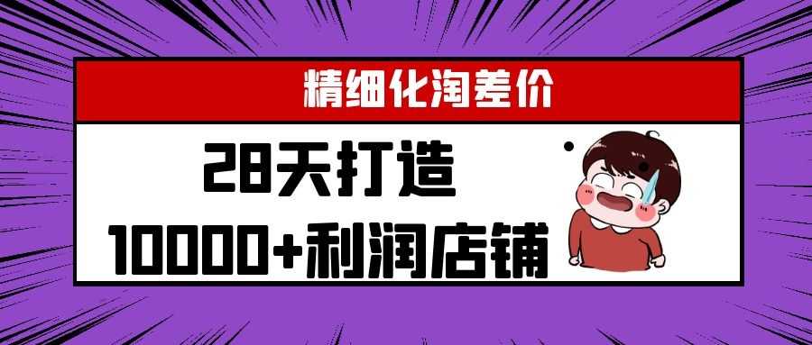 Yl精细化淘差价28天打造10000+利润店铺，精细化选品项目（附软件）-副业网