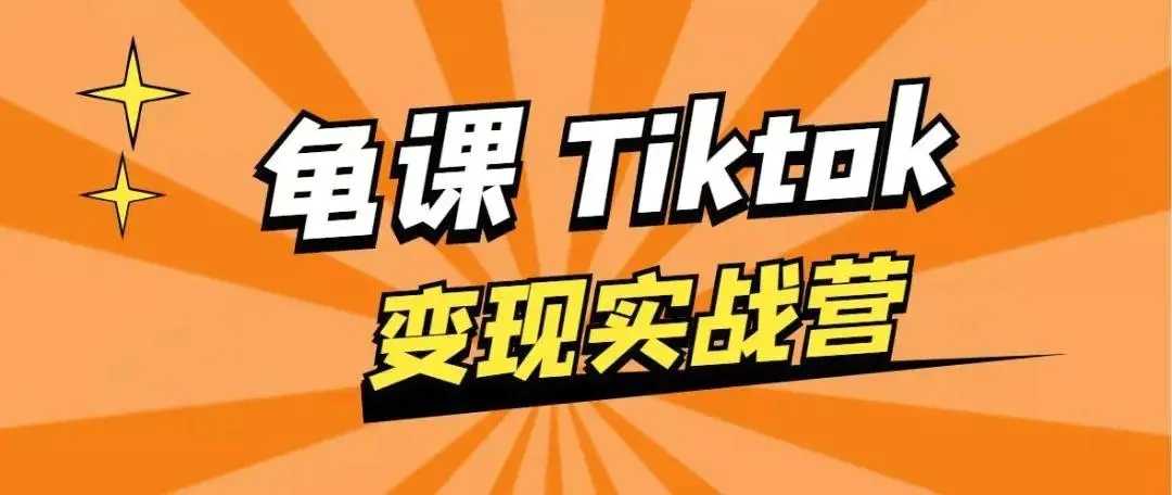 龟课·TikTok变现实战训练营线上第1期，多种变现模式，轻松赚美刀-副业网