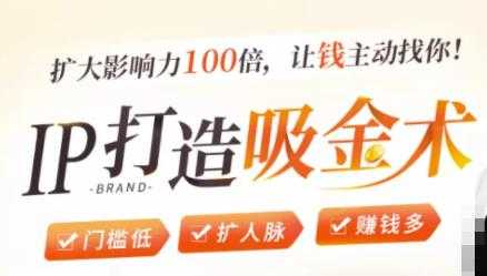 IP打造吸金术：0基础0资源，也能扩大影响力100倍，让钱主动找你！-副业网