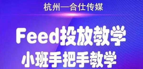 合仕传媒Feed投放教学，手把手教学，开车烧钱必须自己会-副业网