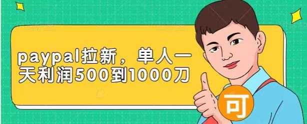 Paypal拉新赚美刀项目，单人一天利润500-1000刀【视频课程】-副业网
