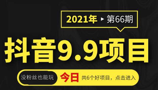 抖音9.9课程项目，没粉丝也能卖课，一天300+粉易变现-副业网