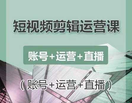 南小北短视频剪辑运营课：账号+运营+直播，零基础学习手机剪辑【视频课程】-副业网