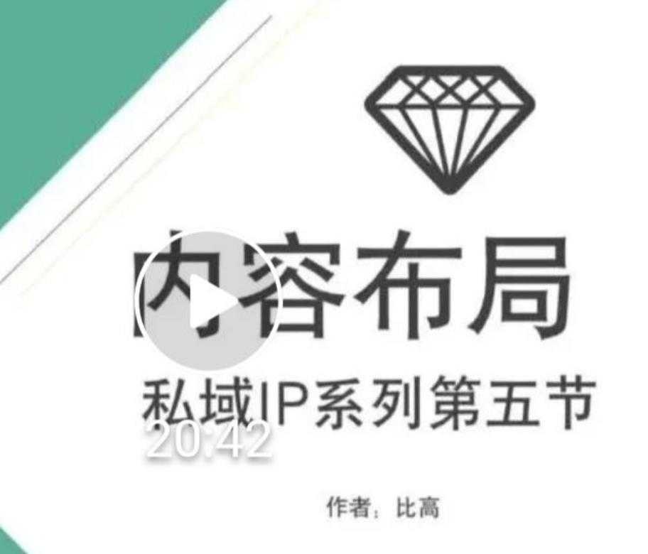 比高私域IP流量变现视频课，6个月10W粉，2235付费会员【完结】-副业网