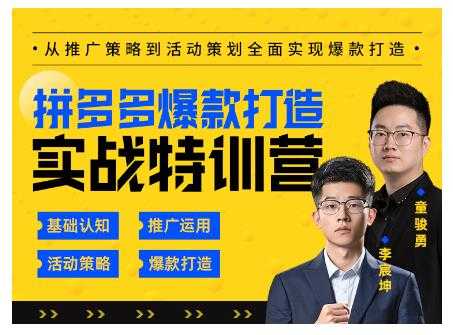 玺承云·拼多多爆款打造实战特训营，一套从入门到高手课程，让你快速拿捏拼多多-副业网