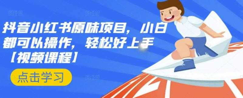 抖音小红书原味项目，小白都可以操作，轻松好上手【视频课程】-副业网
