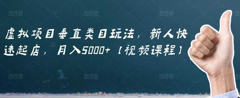 虚拟项目垂直类目玩法，新人快速起店，月入5000+【视频课程】-副业网