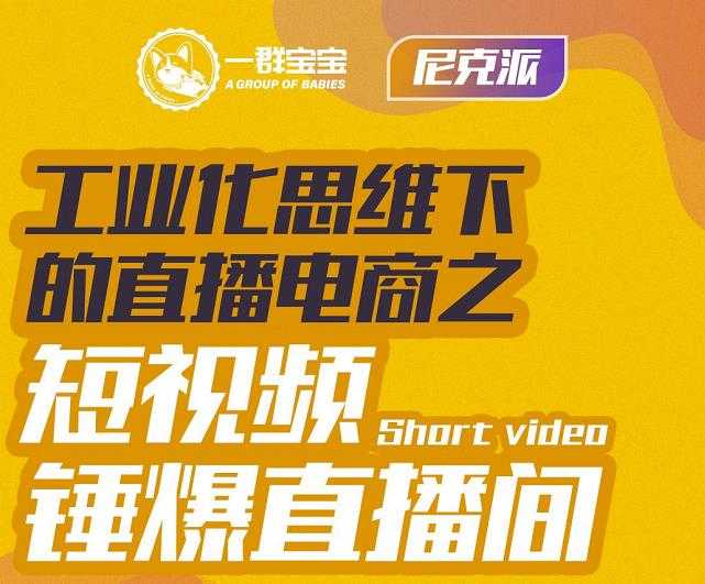 尼克派·工业化思维下的直播电商之短视频锤爆直播间，听话照做执行爆单-副业网