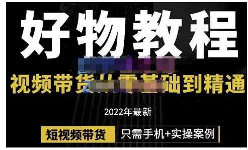 锅锅老师好物分享课程：短视频带货从零基础到精通，只需手机+实操-副业网