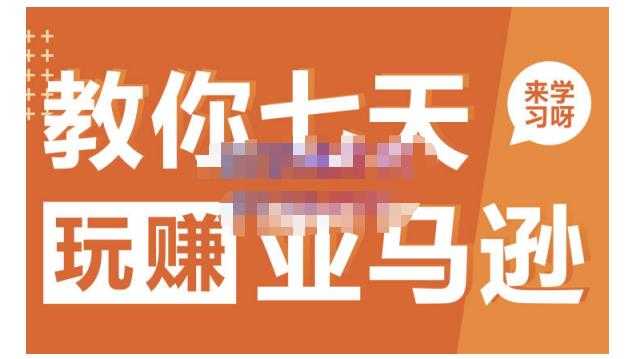 晟尧跨境·教你七天玩赚亚马逊，教你轻松玩赚亚马逊，适合小白学习-副业网
