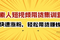 素人短视频带货集训营：快速涨粉，轻松带货赚钱-副业网