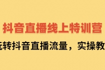 抖音直播线上特训营：玩转抖音直播流量，实操教学-副业网