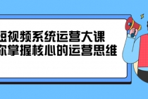 短视频系统运营大课，你掌握核心的运营思维-副业网