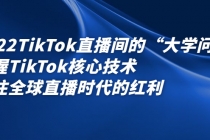 2022TikTok直播间的“大学问”掌握TikTok核心技术 抓住全球直播时代的红利-副业网