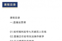 直播7种起号玩法教学+短视频运营+千川投流+主播培训全套教程资料包-副业网