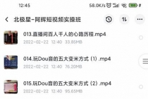 短视频运营实操班，0-1系统教学，7-15天独立运营账号-副业网