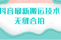 抖音最新搬运技术：无缝合拍-副业网