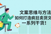文案思维与方法：如何打造疯狂卖货文案，一系列干货！-副业网