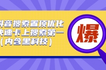 抖音搜索置顶优化,快速卡上搜索第一-副业网
