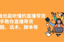 0基础也能听懂的直播带货，手把手教你直播带货 链路图、话术、脚本等-副业网