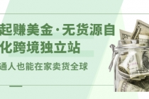 一起赚美金·无货源自动化跨境独立站 普通人也能卖货全球【无提供插件】-副业网