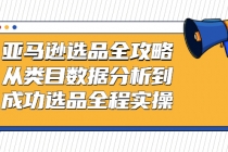 亚马逊选品全攻略：从类目数据分析到成功选品全程实操-副业网