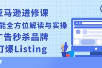 亚马逊进修课：推广功能全方位解读与实操：广告秒杀品牌，打爆Listing-副业网