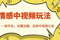北北情感中视频玩法，一部手机，无需出镜，玩转中视频计划-副业网