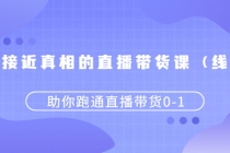 更接近真相的直播带货课,助你跑通直播带货0-1-副业网