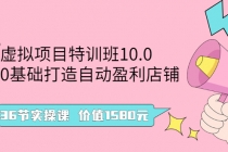 虚拟项目特训班10.0，0基础打造自动盈利店铺 36节实操课-副业网