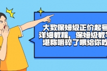 大致保姆级正价起号详细教程，保姆级教学，堪称嚼碎了喂给你吃-副业网